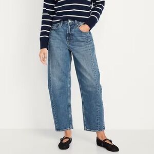 Old Navy Light Blue Barrel Jeans